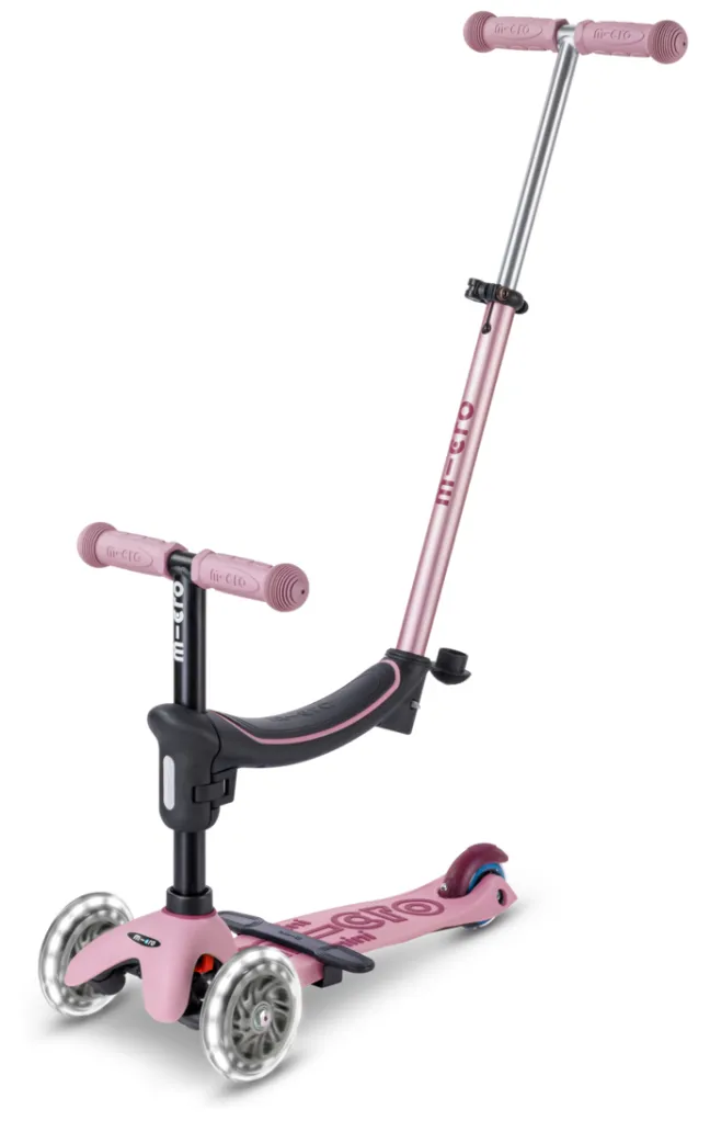 Micro Scooter mini micro Deluxe Rock & Go LED dusty rose