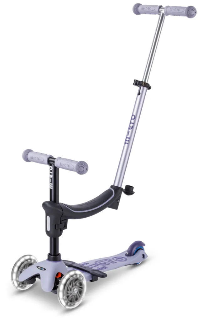 Micro Scooter mini micro Deluxe Rock & Go LED lavender mist