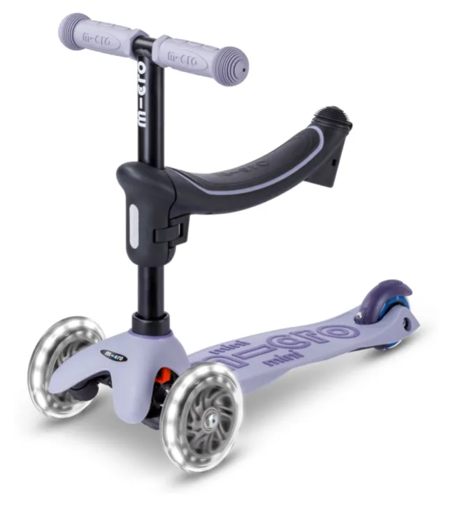 Micro Scooter mini micro Deluxe Rock & Go LED lavender mist
