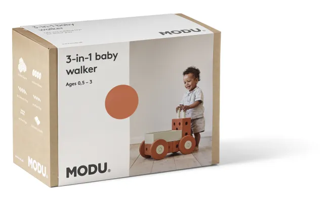 MODU® 3in1 Lauflernwagen orange/hellgrün