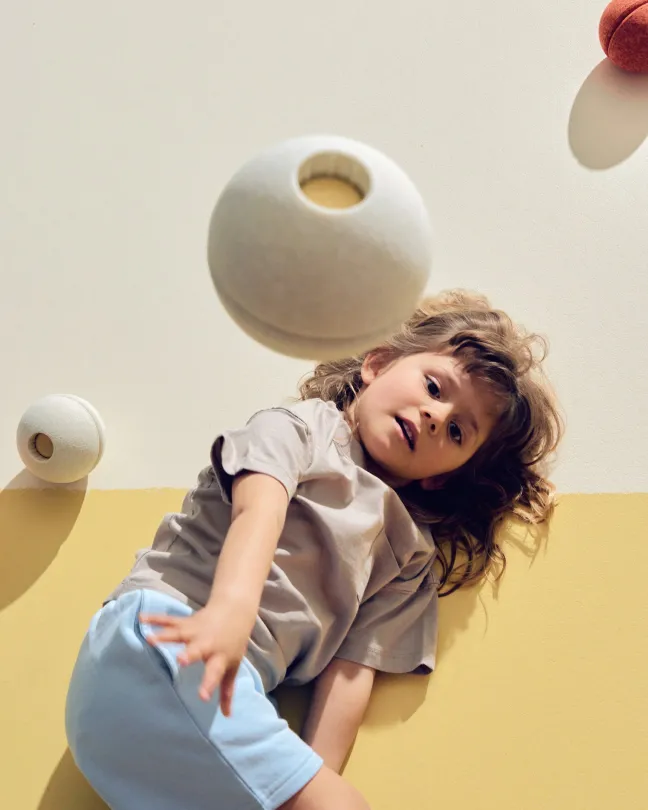 MODU® Schaumstoffball grau/gelb