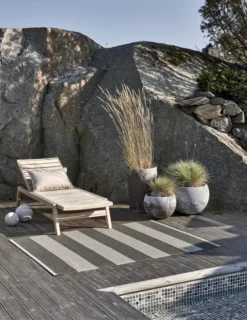 Pappelina Teppich Bob Charcoal Linen 70 x 300 cm BO9A730