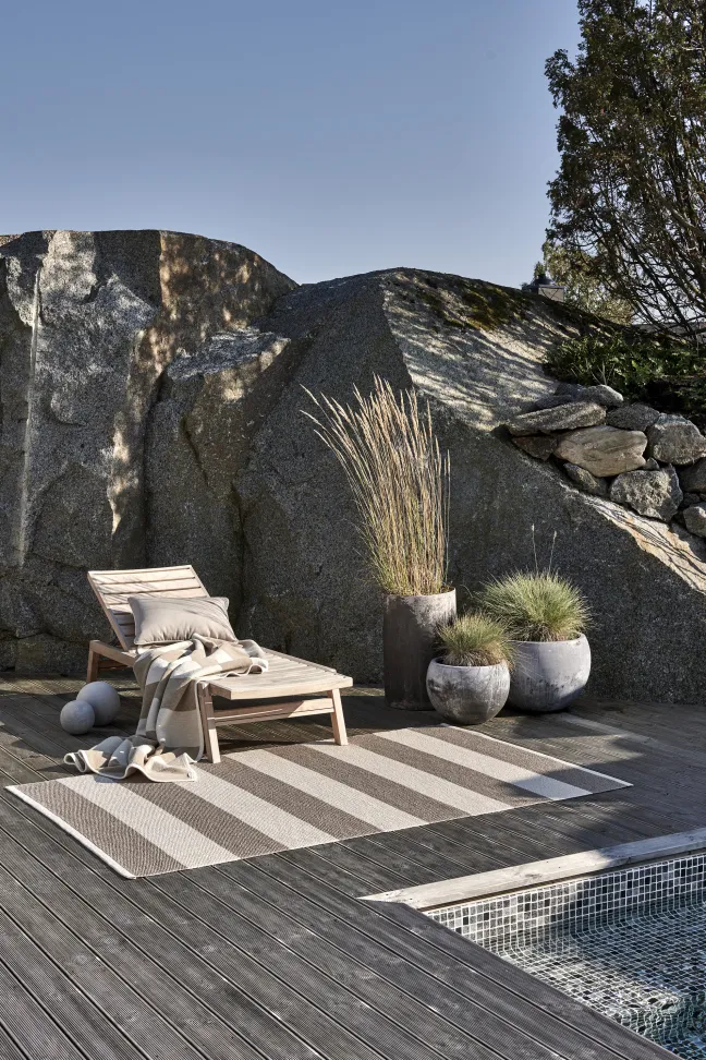 Pappelina Teppich Bob Mud Vanilla 70 x 225 cm BO6B722