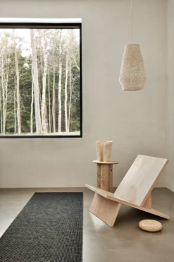 Pappelina Teppich Emm Black/Linen Metallic 70 x 180 cm EMMX718