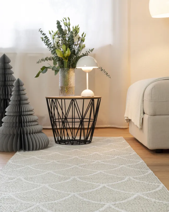 Pappelina Teppich Kotte Linen/Vanilla 70 x 225 cm KE9F722