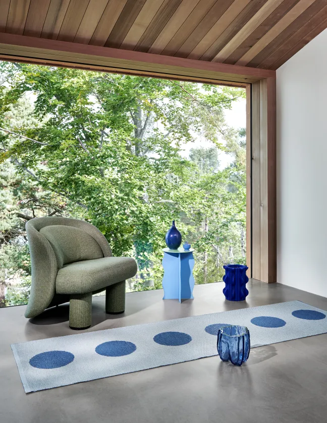 Pappelina Teppich VERA POP River Blue 70 x 120 cm VP3R712