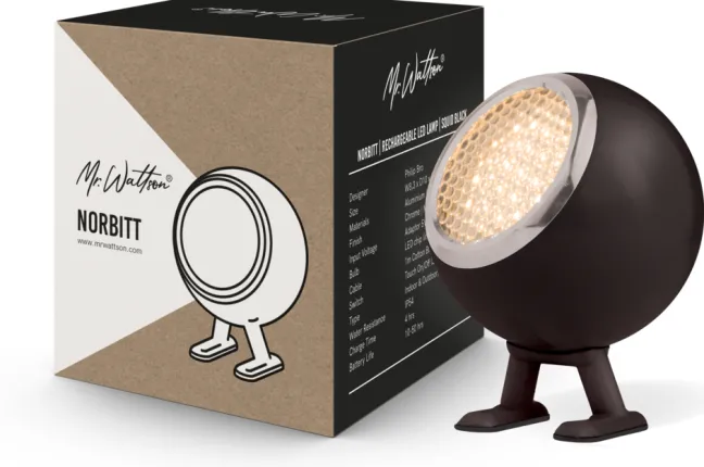 PIFFANY Copenhagen Norbitt 3.0 LED Lampe wiederaufladbar Squid black