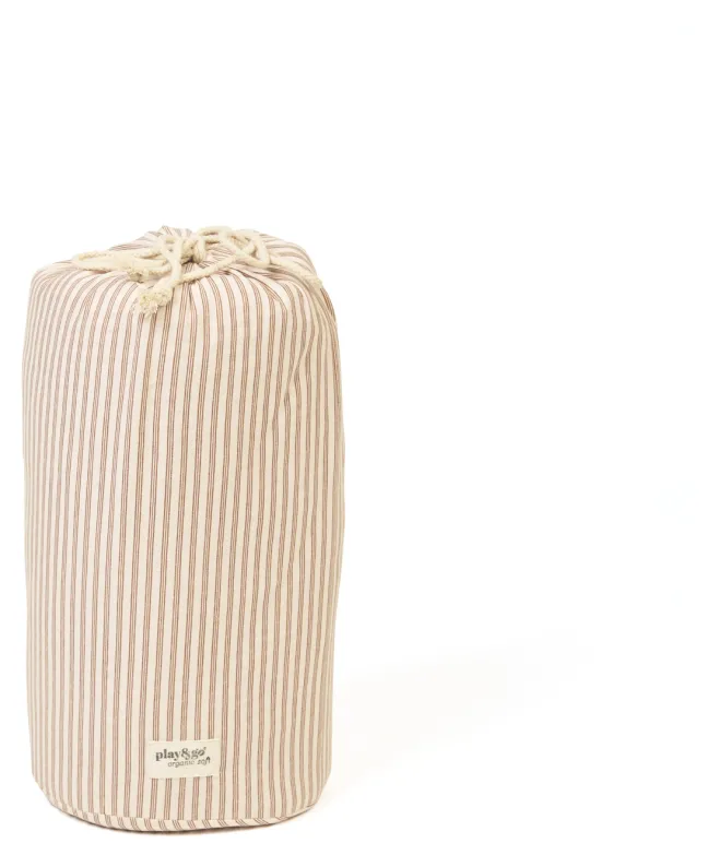 Play&Go Organic 2 in 1 Spielzeugsack Ø120cm stripes brown