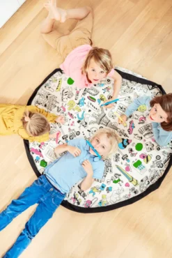 Play&Go Prints 2 in 1 Spielzeugsack Ø140cm OMY Paris zum selbst bemalen Sale