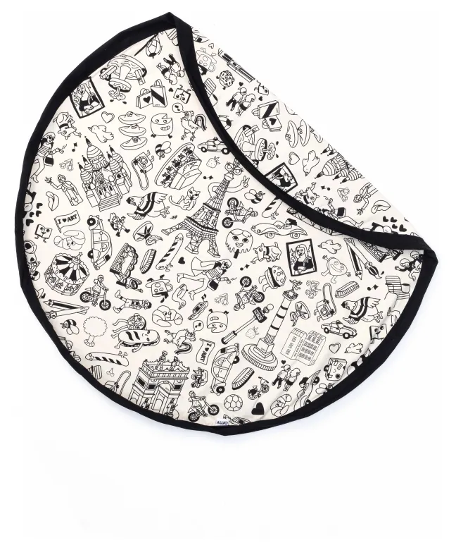 Play&Go Prints 2 in 1 Spielzeugsack Ø140cm OMY Paris zum selbst bemalen Sale