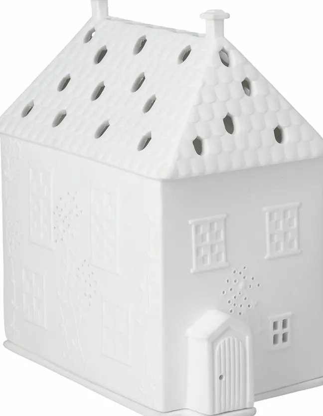 räder Lichthaus Cottage mit Ranken Porzellan weiß