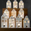 räder Lichthaus Grachtenhaus Porzellan weiß