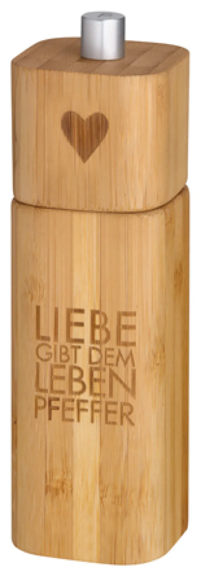 räder Pfeffermühle Liebe Gibt dem Leben Pfeffer Bambus