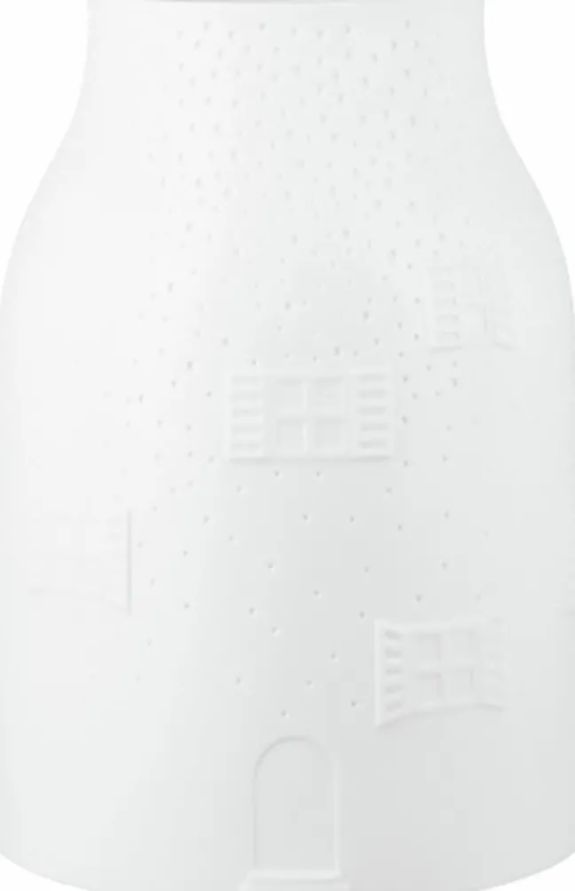 räder Vase Winterhaus groß Porzellan weiß