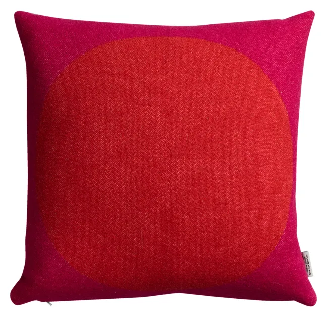 Roros Tweed ÅSMUND BOLD Kissen 50 x 50cm rot/türkis 104153