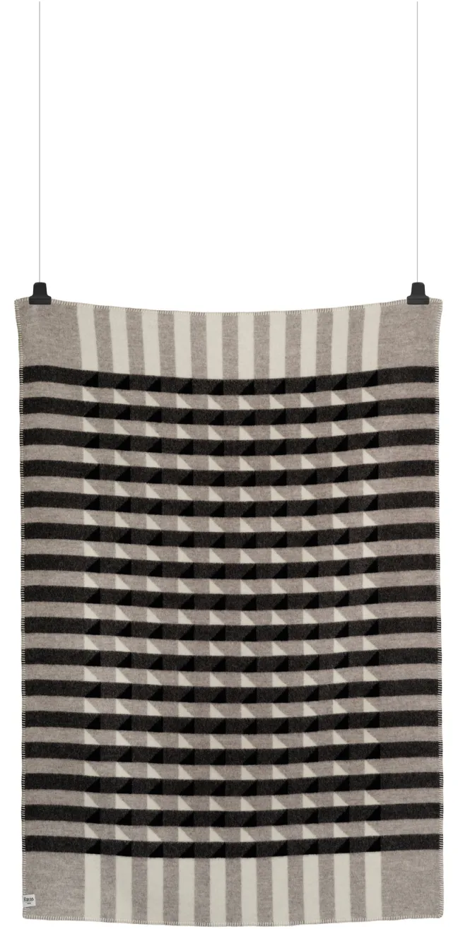 Roros Tweed KVAM Lammwolldecke 135 x 200cm grau 5211