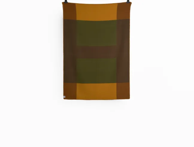Roros Tweed SYNDIN Lammwolldecke 135 x 200cm grün/braun 1952
