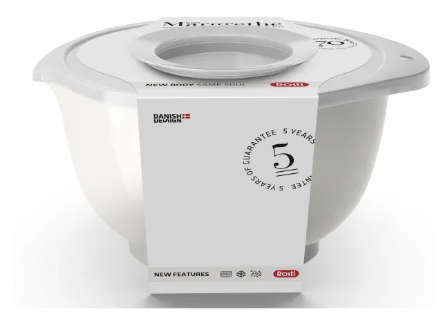Rosti Margrethe Schüssel Durostima® 3L mit Spritzschutz-Deckel Weiß