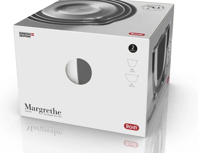 Rosti Margrethe Schüssel 2er-Set 1,5L + 3L Edelstahl