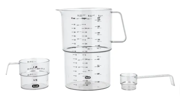 Rosti Messbecher Set Mensura 3-teilig Klar