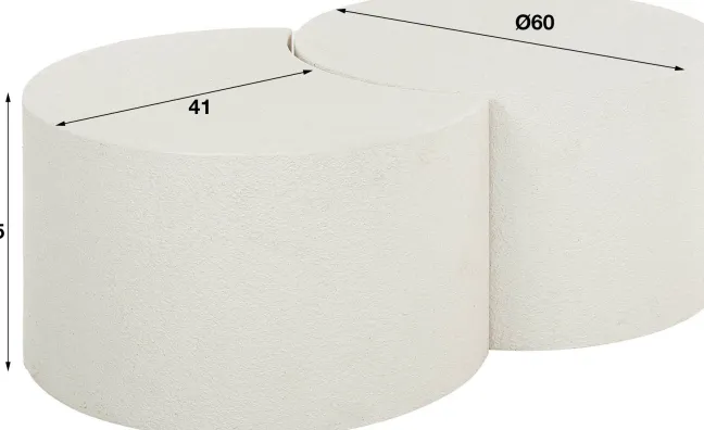Rubjerg Design Couchtisch Stone Moonset 2er Set Marmor