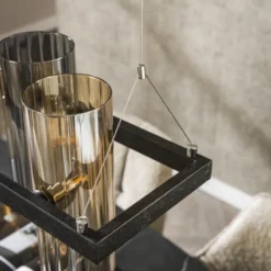 Rubjerg Design Hängelampe Cylinder 10 Leuchten Metall Artic schwarz