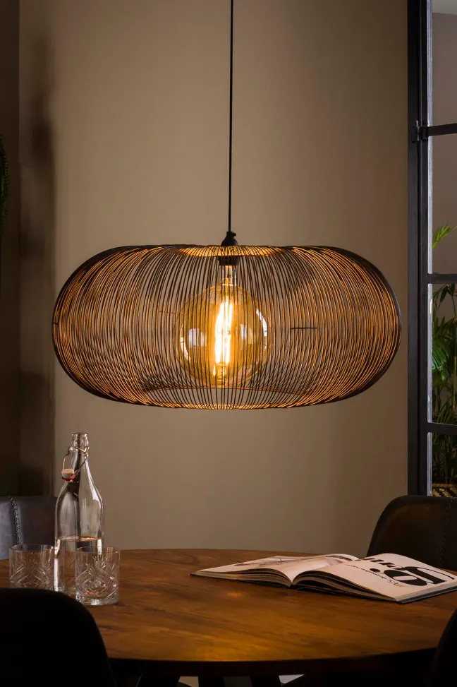 Rubjerg Design Hängeleuchte Copper Twist Ø70cm Nickel schwarz