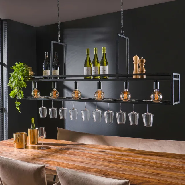 Rubjerg Design Hängeleuchte Decorate mit 6 Leuchten Metall schwarz