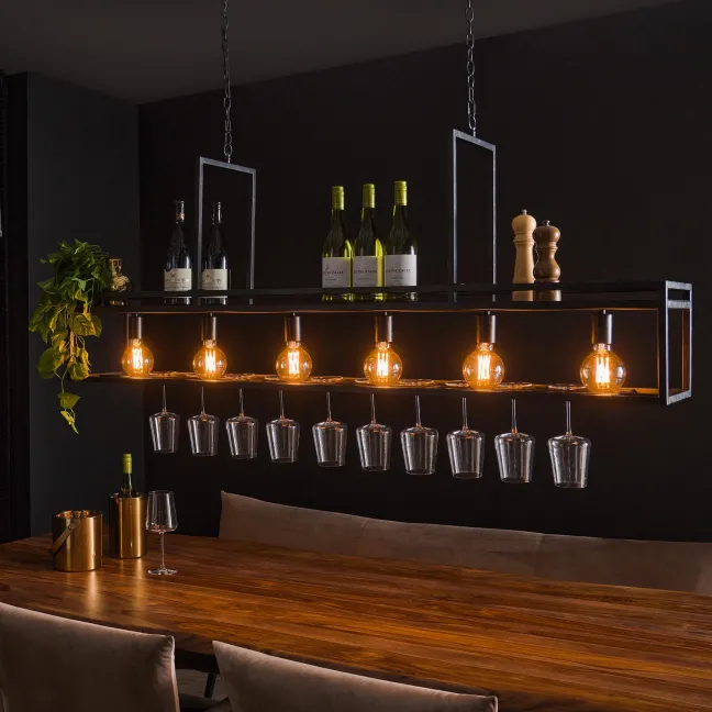 Rubjerg Design Hängeleuchte Decorate mit 6 Leuchten Metall schwarz