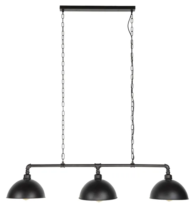 Rubjerg Design Hängeleuchte Halbkugel 3 Leuchten Metall schwarz