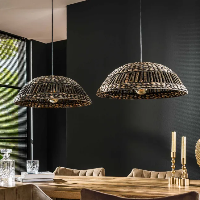 Rubjerg Design Hängeleuchte Kuppel 2 Leuchten Wasserhyazinthe/Nickel schwarz Sale