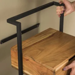 Rubjerg Design Nachttisch Air Metall/Akazie massiv natur
