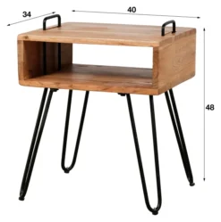 Rubjerg Design Nachttisch Quadro Akazie massiv natur
