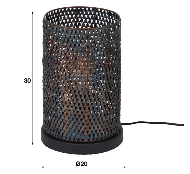 Rubjerg Design Tischleuchte Armor Metall schwarz/braun
