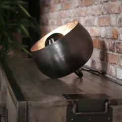 Rubjerg Design Tischleuchte Korb Ø28cm Metall schwarz nickel