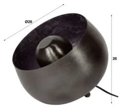 Rubjerg Design Tischleuchte Korb Ø28cm Metall schwarz nickel