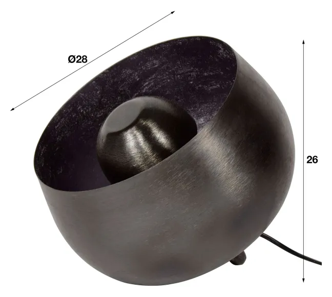 Rubjerg Design Tischleuchte Korb Ø28cm Metall schwarz nickel