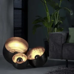 Rubjerg Design Tischleuchte Korb Ø28cm Metall schwarz nickel