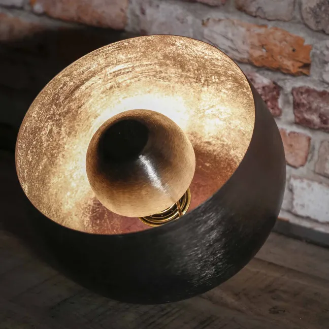 Rubjerg Design Tischleuchte Korb Ø28cm Metall schwarz nickel