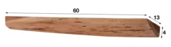 Rubjerg Design Wandregal Edge 3er Set Akazie massiv natur
