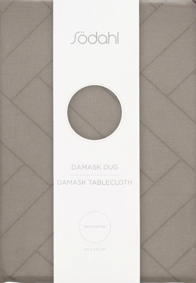 Södahl Tischtuch 140x320cm Tiles Damask grau