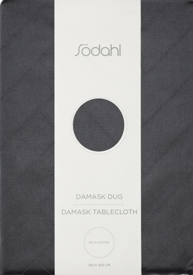 Södahl Tischtuch 140x370cm Tiles Damask grau