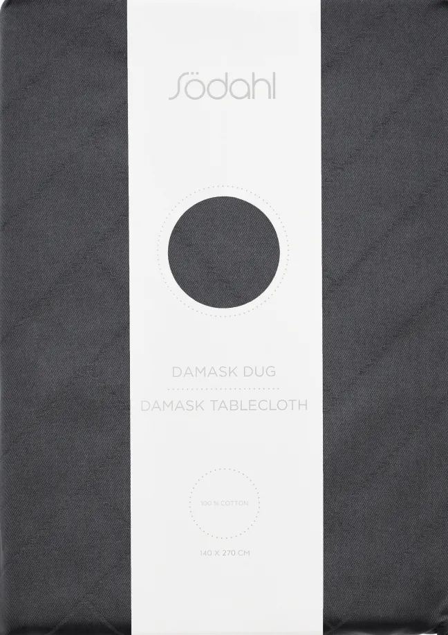 Södahl Tischtuch 140x270cm Tiles Damask grau