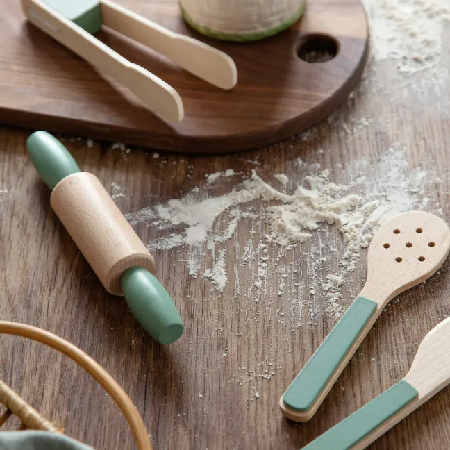 Sebra Spielküche Küchenutensilien-Set aus Holz