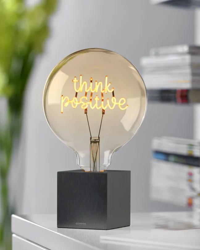 SOMPEX LED-Filament Leuchtmittel Think Positive Ø12,5cm