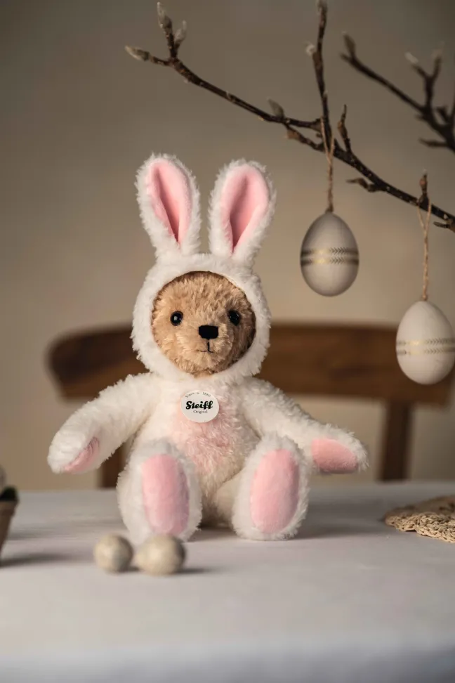 Steiff Hoodie-Teddybär Hase 27cm weiß 114052