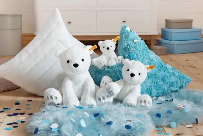 Steiff Lasse Eisbär 28cm weiß sitzend
