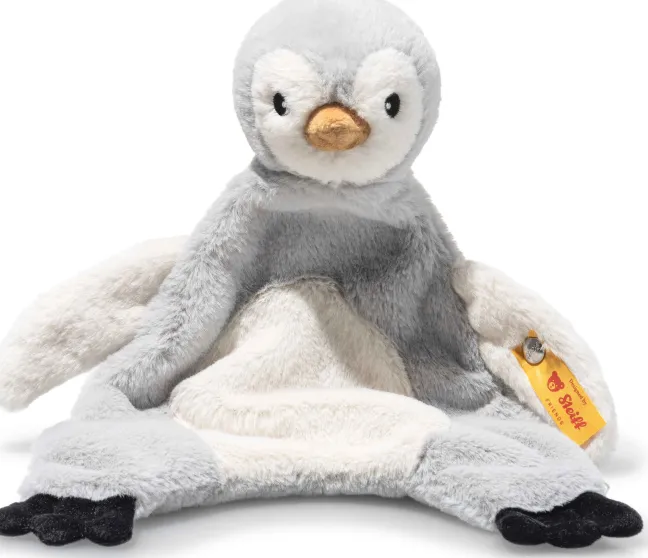 Steiff Lio Pinguin Schmusetuch 26cm grau/weiß