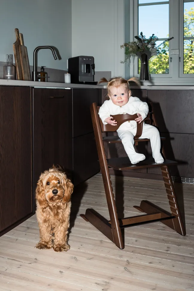 STOKKE® Mega Set Tripp Trapp® Buche Warm braun + Babyset² Warm braun + Newbornset