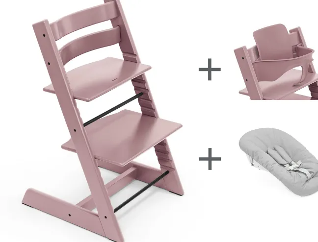 STOKKE® Mega Set Tripp Trapp® Heather Mauve + Babyset² Heather Mauve + Newbornset